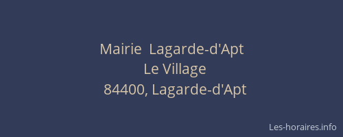 Mairie  Lagarde-d'Apt