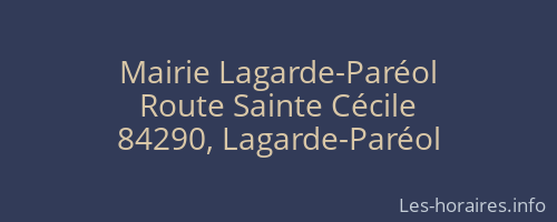 Mairie Lagarde-Paréol