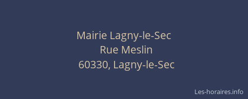 Mairie Lagny-le-Sec