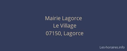 Mairie Lagorce