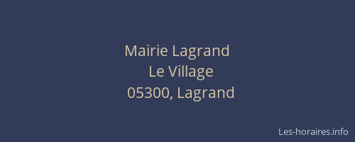 Mairie Lagrand