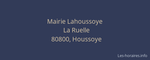 Mairie Lahoussoye