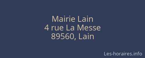 Mairie Lain