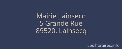 Mairie Lainsecq