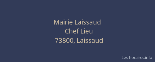 Mairie Laissaud