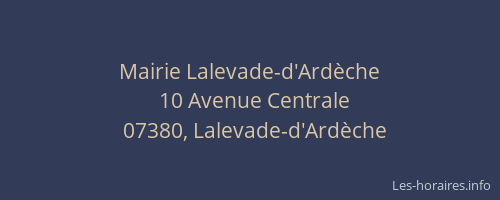Mairie Lalevade-d'Ardèche