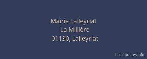 Mairie Lalleyriat