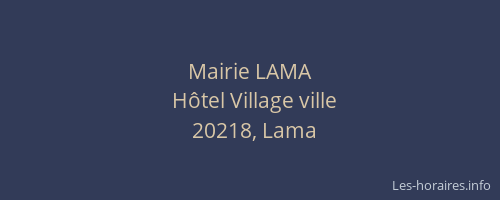 Mairie LAMA