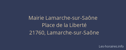 Mairie Lamarche-sur-Sa&ocirc;ne