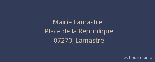Mairie Lamastre