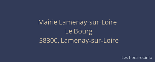 Mairie Lamenay-sur-Loire