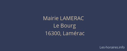 Mairie LAMERAC