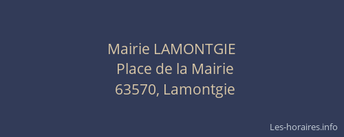Mairie LAMONTGIE