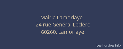 Mairie Lamorlaye