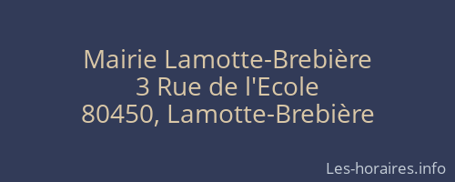 Mairie Lamotte-Brebière