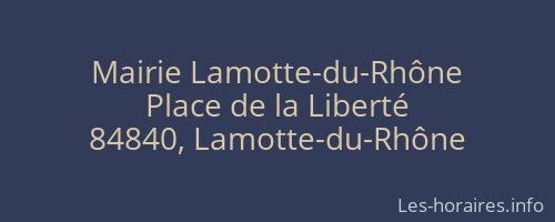 Mairie Lamotte-du-Rhône