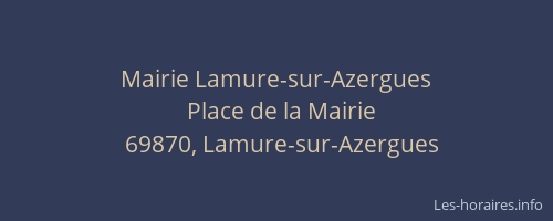 Mairie Lamure-sur-Azergues