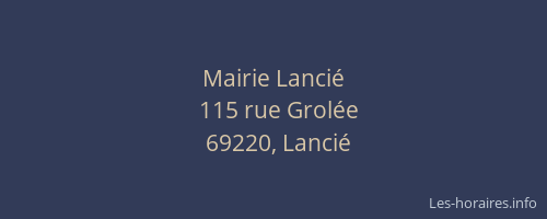 Mairie Lancié