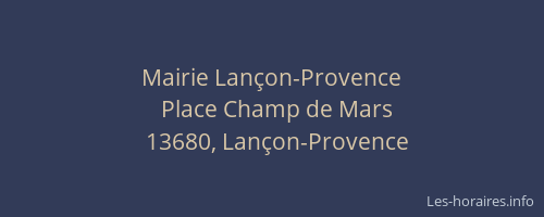 Mairie Lançon-Provence