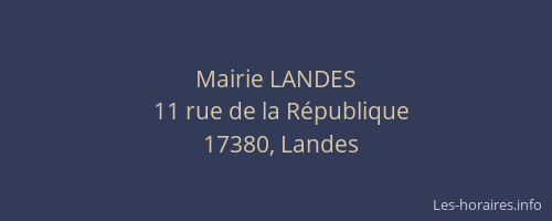 Mairie LANDES