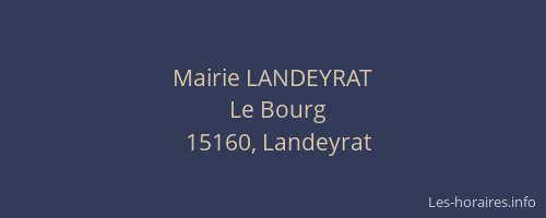 Mairie LANDEYRAT