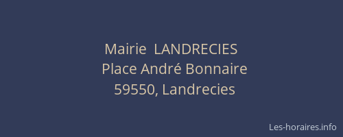 Mairie  LANDRECIES