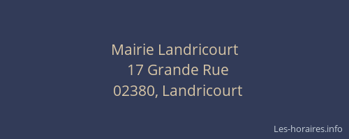 Mairie Landricourt