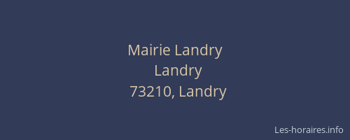 Mairie Landry