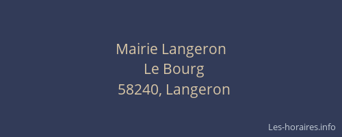 Mairie Langeron