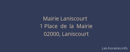 Mairie Laniscourt