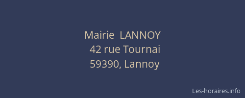 Mairie  LANNOY