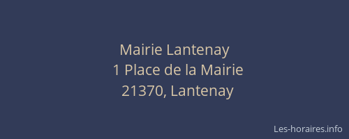 Mairie Lantenay