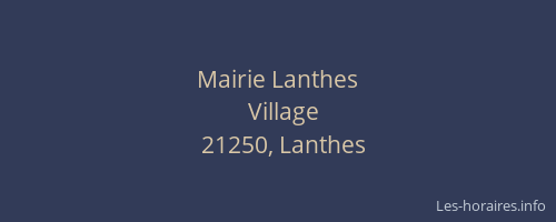 Mairie Lanthes