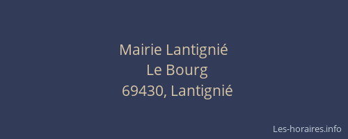 Mairie Lantignié