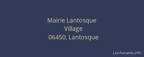 Mairie Lantosque