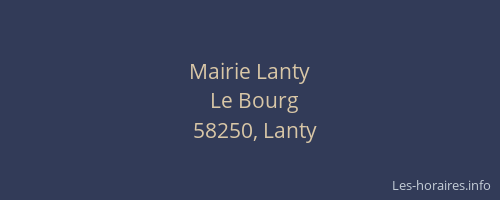 Mairie Lanty