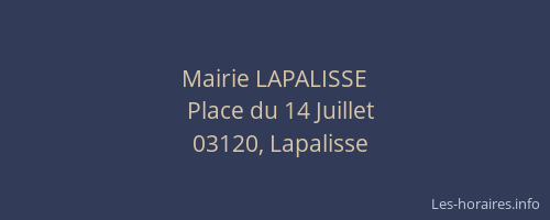 Mairie LAPALISSE