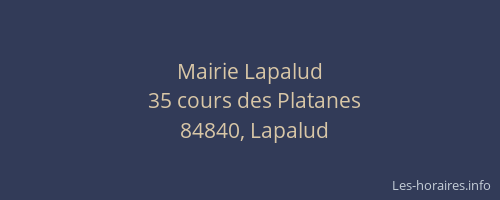 Mairie Lapalud