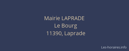 Mairie LAPRADE