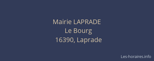 Mairie LAPRADE