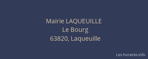 Mairie LAQUEUILLE