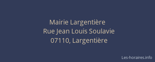 Mairie Largentière