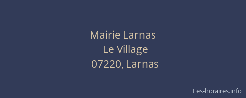 Mairie Larnas