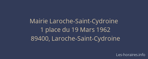 Mairie Laroche-Saint-Cydroine