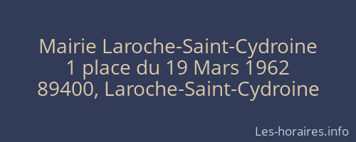 Mairie Laroche-Saint-Cydroine
