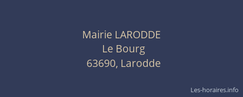 Mairie LARODDE