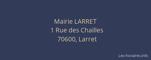 Mairie LARRET