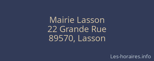 Mairie Lasson