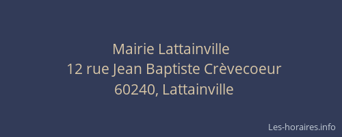 Mairie Lattainville