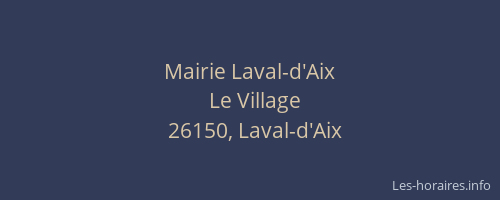 Mairie Laval-d'Aix
